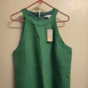 Boden Green Sleeveless Mini Shift Dress. Retro 60s Style. 14R. NWT